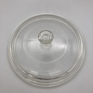Vintage PYREX P-83-C 6.5" Round Clear Glass Replacement Lid Only